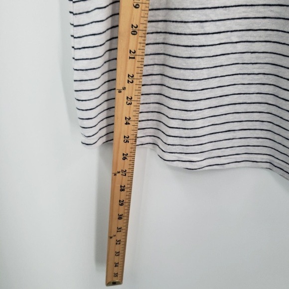 Talbots Striped Short Sleeve T Shirt Womens 2x Nautical Button Accent Scoop Neck - Picture 8 of 12
